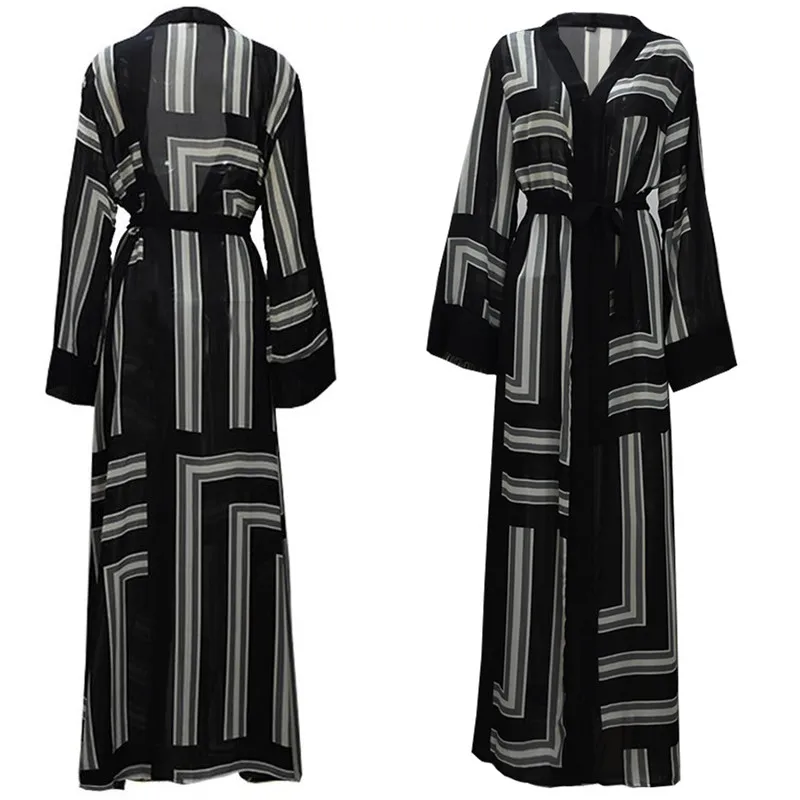 UAE Abaya Dubai Kaftan Malaysia Ruffle Pleated Chiffon