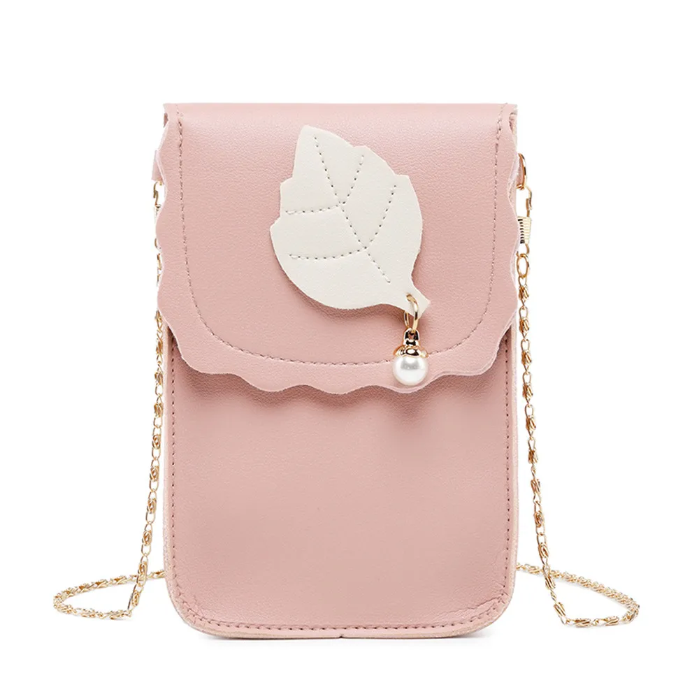 

Aelicy Leaf pendant solid color shoulder bag travel Messenger bag ladies leisure hot fashion crossbody bags for women 2019 high