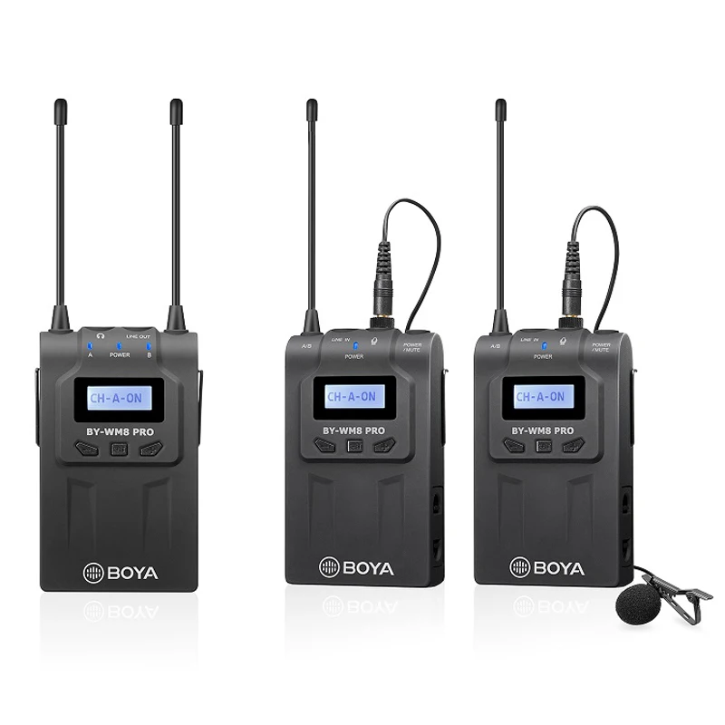 BOYA BY WM8 Pro Wireless Microphone System UHF Dual