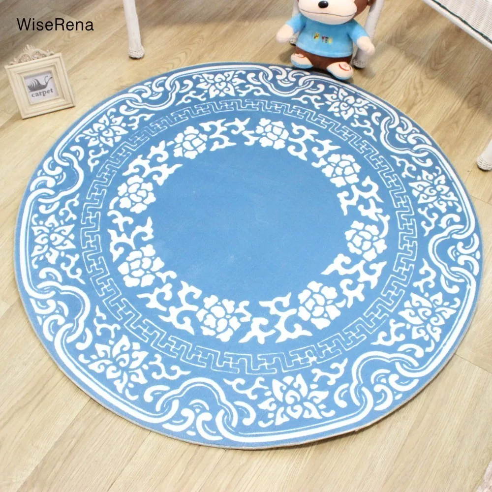 С цветочным принтом в пасторальном стиле круглый ковер ветки с 60/80/100/120/160 см европейские современные Гостиная Спальня стул ковры-панды, на плюшевой подкладке, коврики для дома Применение
