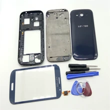Original Replacement Parts Full Housing Cover Case+Touch screen Glass For Samsung Galaxy Grand Duo GT-i9082 i9082 With Logo