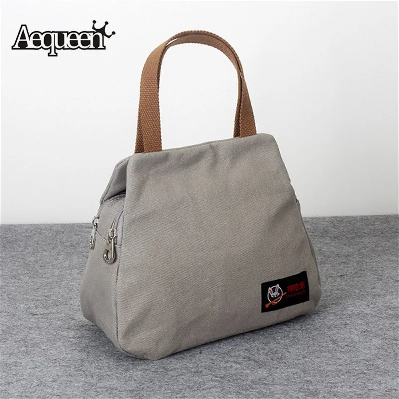 

AEQUEEN Brand Design Women Handbag Canvas Small Ladies Casual Totes Top Handle Mini Shell Bag Simple Solid Bolsa Feminina Blue