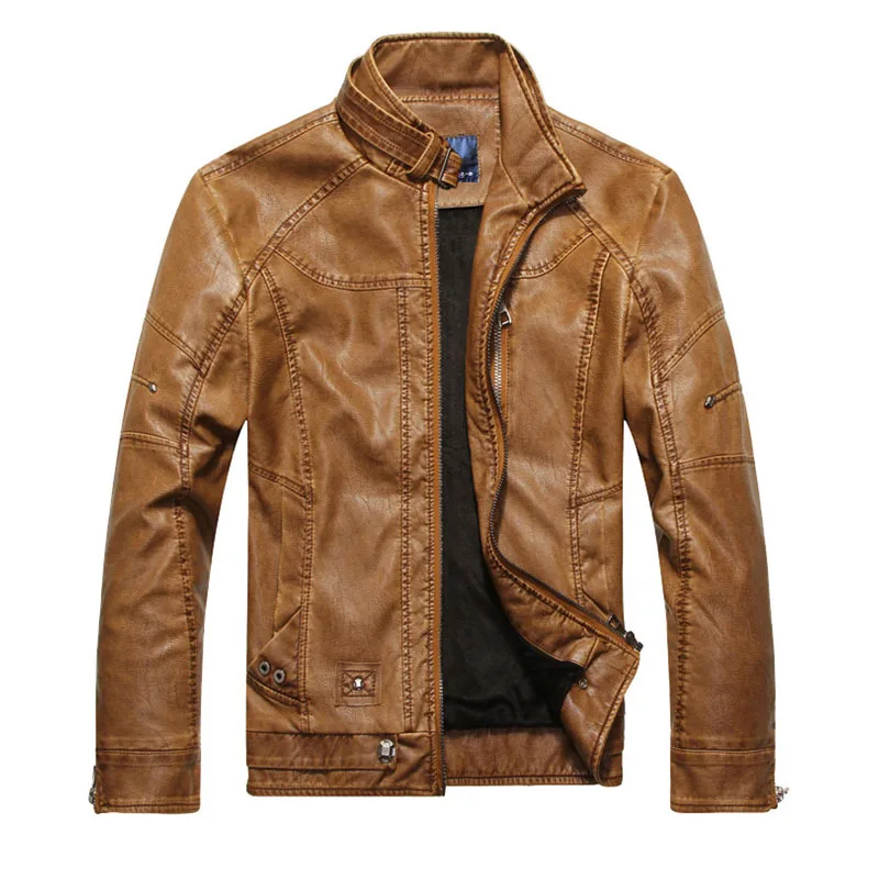 Jacket Men Motorcycle jacket men's jaqueta de couro masculina faux leather jackets Windbreak coats Plus Size 5XL Brand Clothing