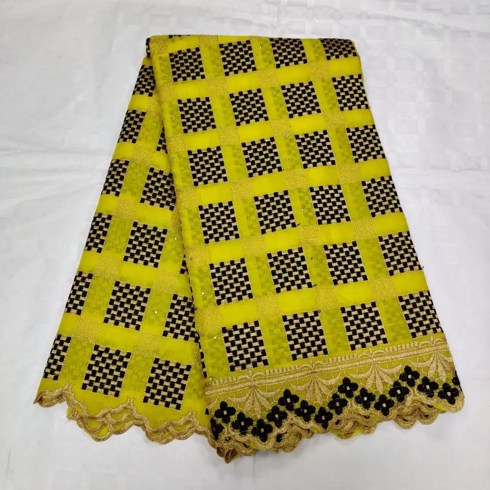 

swiss voile lace in switzerland african lace fabric embroidered fabric tissu nigerian 2019 yellow lace material 5yard/lot