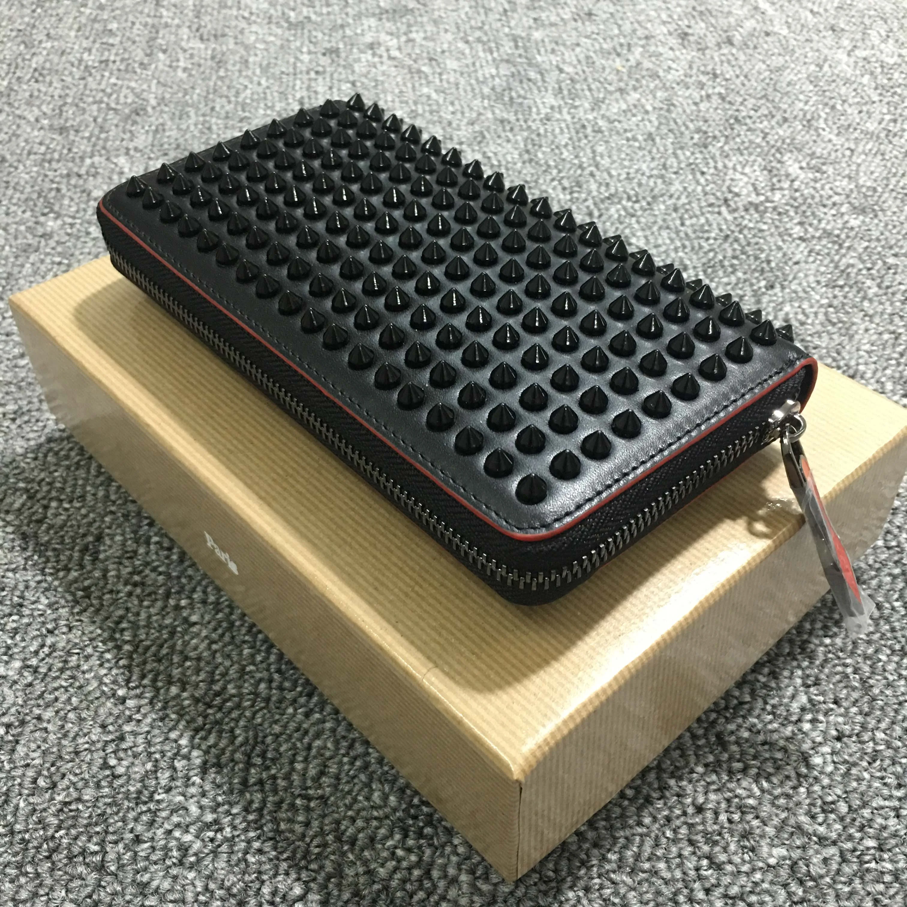 2019 Top Rushed Genuine Leather Unisex Business European And American Leather Wallet For Edge Rivet Zipper Hand Bag Male Female 2019 Top Rushed Genuine Leather Unisex Business European And American Leather Wallet For Edge Rivet Zipper Hand Bag Male Female