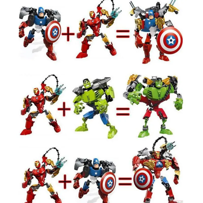 Splicing Avengers Hero Captain Captain America Batman Puzzle Children Building Action Game Model Brick Kids Toys