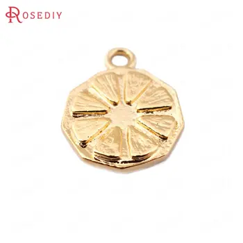 

(33554)10PCS 13*10MM 24K Gold Color Brass Lemon Fruit Charms Pendants High Quality Diy Jewelry Findings Accessories wholesale