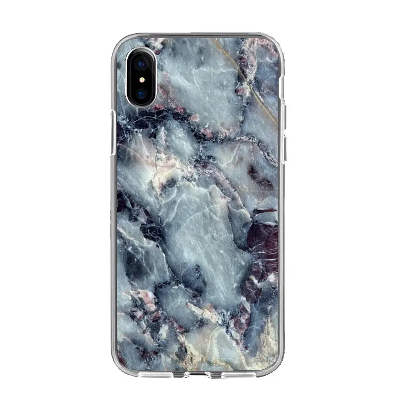 Мраморный чехол для Coque iphone X, XR, XS, MAX, чехол из мягкого ТПУ, задняя чехол для iphone 5 5S se, S6, 6 S, 7, 8 Plus, чехол, чехол для телефона