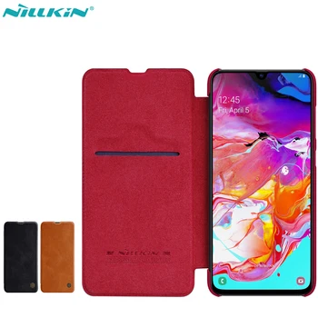 

leather case for Samsung A70 cover Samsung Galaxy A70 Nillkin QIN Protective flip Cover wallet Case