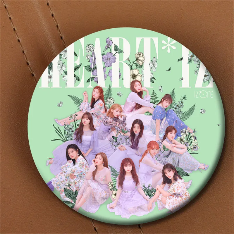 Youpop KPOP IZONE Броши 2-й Мини альбом HEARTIZ официальное фото из* одно сердце* из булавка значок для одежды шляпы рюкзак корсажи - Окраска металла: XZ1882