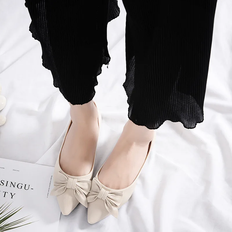 Sauvage Chaussures Pois Chaussures Nouveau Plat 2018 Cuir blanc En Noir Uv1w1p