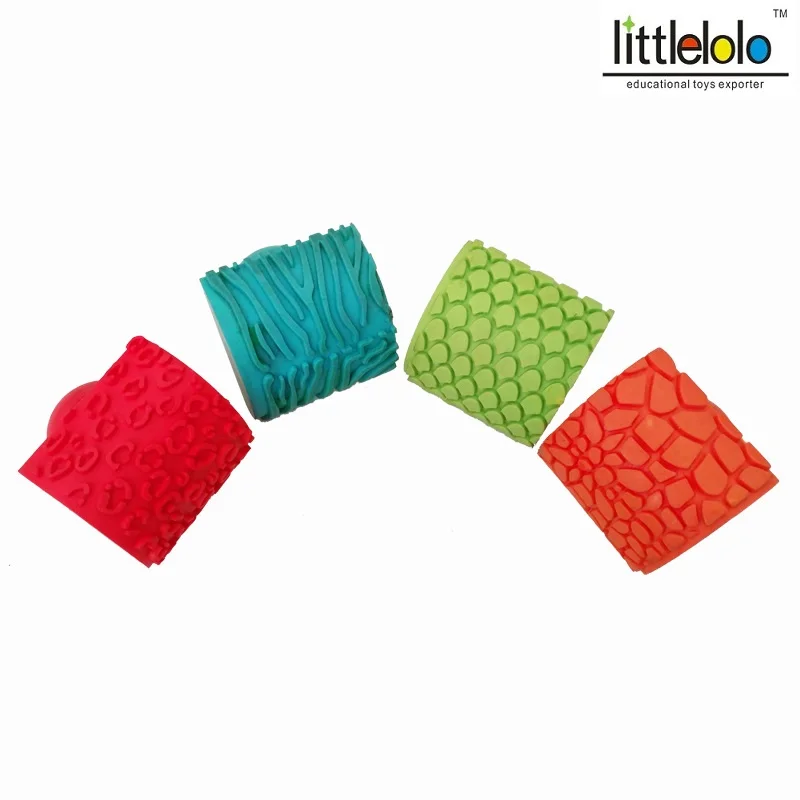 

kids toy Baby Educational drawing toy Plasticine model rolling pin plasticine clay mold DIY Flower Decoration Roller Brush 4pcs