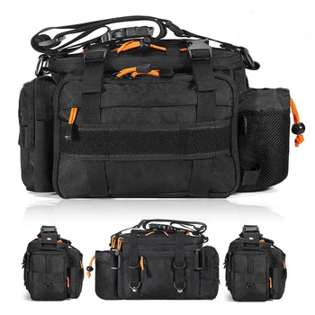 

Lixada Outdoor Sports Fishing Bag Lures Tackle Gear Utility Storage Bag Multifunctional Fishing Tackle Bag Shoulder Bag Pack