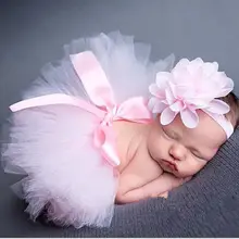 Платье с повязкой для новорожденных; платье с цветочным принтом+ юбка-пачка; фотографический наряд для девочек