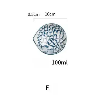 ANTOWALL японская керамика посуда окунание чаша, приправ миска для суши, многофункциональные ингредиенты соус блюдо, для ресторана - Цвет: F