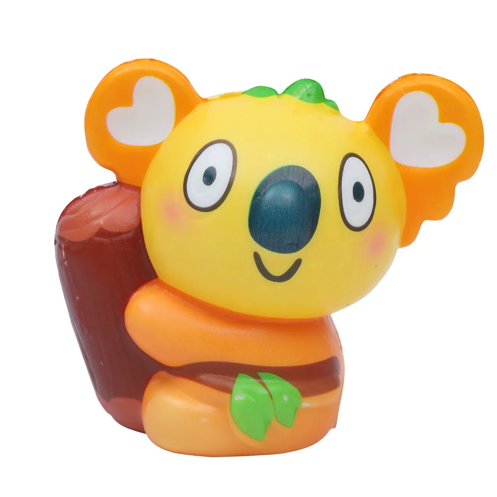 Отскакивающие игрушки новые милые 4 цвета коала медленный подъем PU декомпрессионная игрушка ослаблять давление крем аромат игрушка высокого давления 6,14 - Цвет: Цвет: желтый