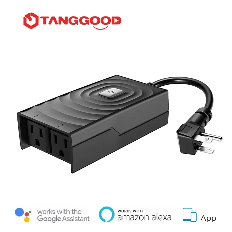 TANGGOOD US Smart Wi Fi на открытом воздухе вилка стандарта США 2 разъем IP44