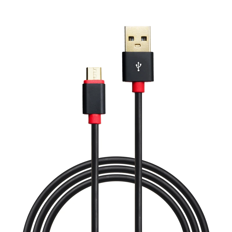 Кабель Micro USB для быстрой зарядки для мобильных телефонов Android, кабель для синхронизации данных и зарядки смартфонов для планшетных ПК 30 см 1 м 1,5 м 2 м 3 м - Цвет: Black