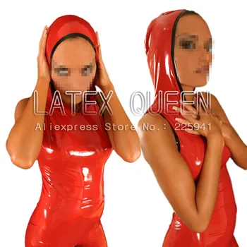 

Sexy Rubber Latex Jumpsuits With Cap