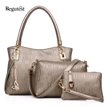 Nueva Begutest Marca con 3 Unidades Set Mujeres Bolso Estilo Bolso Femenino de Lujo de Diseño de Alta Calidad Bolsas de Mensajero de Cuero