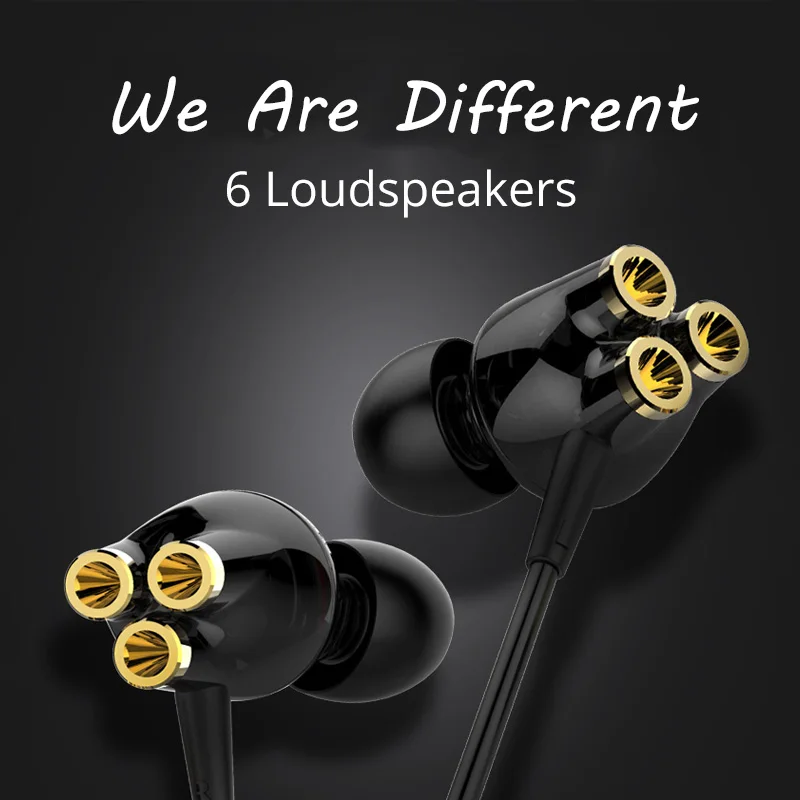 

ISKAS Stereo Headphones Music Ear Buds Mp3 Electronics Musique Consumer Electronic Good Original Technology 6 Speakers 3 Drivers