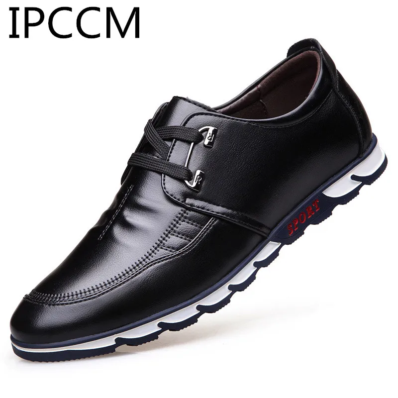 

2019 New Round Head Artificial PU Fashion Men's Casual Cross Strap Metal With Solid Color Shallow Mouth Flat Men's Shoes