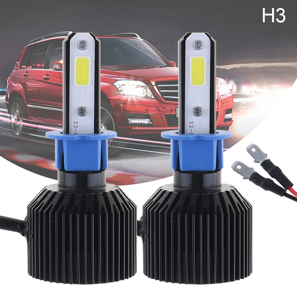 

72W H3 8000LM 6000K All-In-One LED Headlight Kit Hi or Lo Beam Bulbs Automotive LED Headlamps Car accessories for Cars Autos