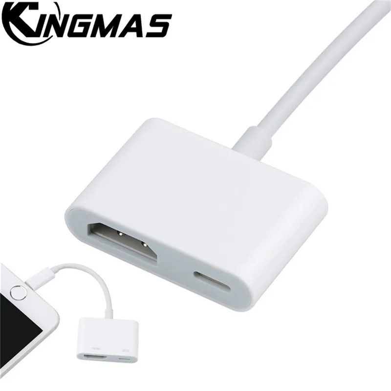 2 в 1 для освещения цифровой AV HDMI OTG адаптер 4K Кабельный разъем до 1080P HD iPhone X 5 5S 6 6S 7 8
