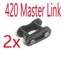 2 шт. 420 замыкающее звено цепи соединенная цепь Пряжка скутер minibike картинг 43 47cc 49cc Мини Pocket Rocket велосипед для еды по бездорожью ATV
