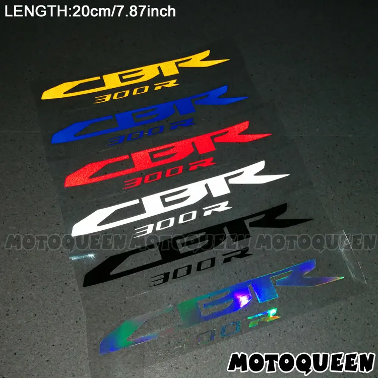 

2PCS Motorcycle body Wheels Fairing Helmet Tank Pad decoration logo Label reflective Stickers Decals For HONDA CBR 300R CBR300R