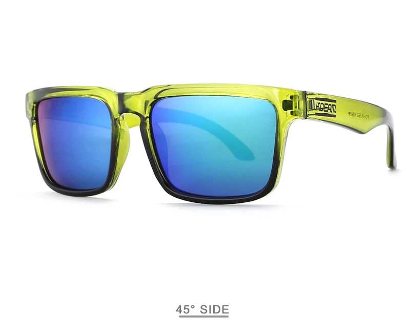 KDEAM, поляризационные солнцезащитные очки, мужские, с отражающим покрытием, квадратные, солнцезащитные очки для женщин, фирменный дизайн, UV400, чехол KD901P-C8