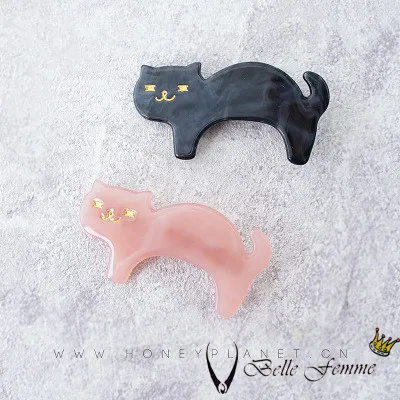 

French Elegance Cat Hair Accessories Acetate sheets Hair Clips For Women Flower Hairpins Rim Handmade Hair Bows