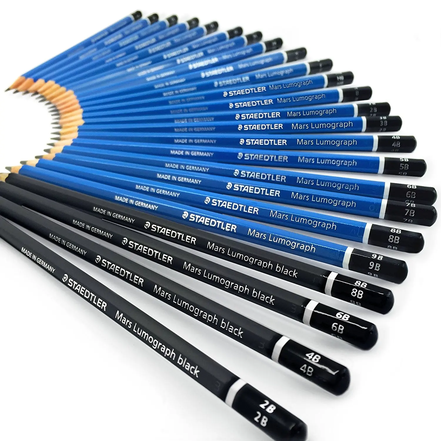 Lata de 24 Staedtler Mars Lumograph Desenho Lápis-presente Categorias Sortidas-100 G24 s 3 Staedtler mars lumograph desenho lápis presente lata
