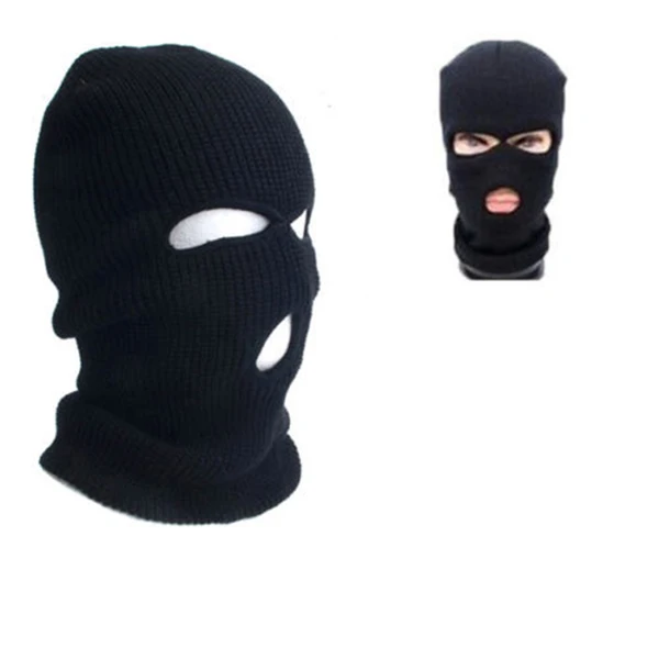 3 отверстия полицейская маска/капот Цвет Черный полиция-Спецназ-рейд-спецназ-страйкбол-Пейнтбол-Лыжный-снег-серфинг