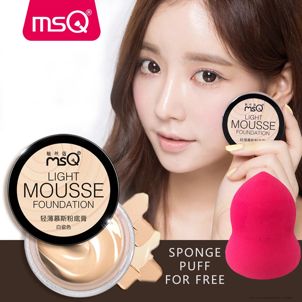 

Free Puff Gift MSQ Foundation Base Mousse Cream Smoothing Face Primer Lasting Concealer Facial Face Base Cream Free Shipping