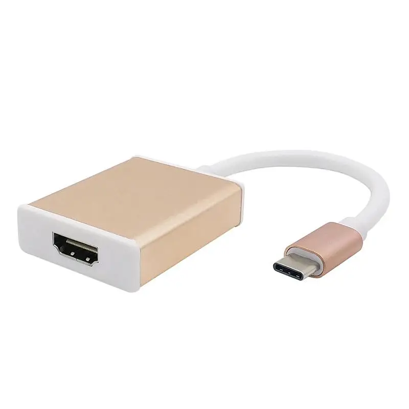 USB C к HDMI type C к HDMI USB 3,1 USB-C адаптер конвертер Поддержка 1080P для Macbook Google Chromebook Pixel с ноутбуком r15 - Цвет: Rose gold