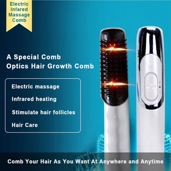

Newest Laser treatment Comb Treatment Power Grow Comb Kit Black Stop Hair Loss Massage Set Tools Hot Regrow Therapy barber tools