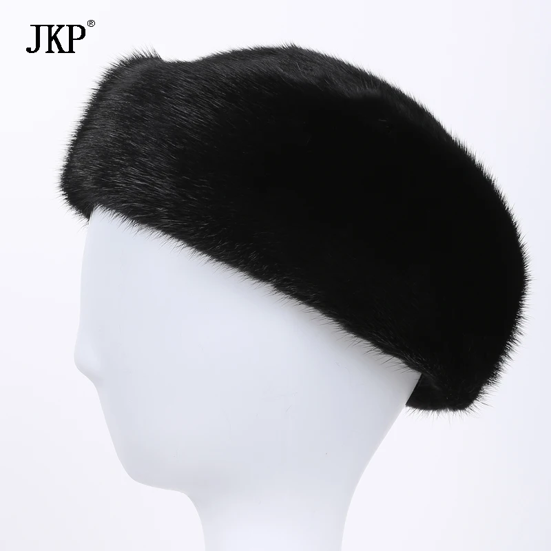 Зимняя женская шапка из натурального меха норки Роскошная модная женская меховая шапка хорошего качества