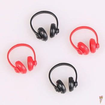 

2Pcs Plastic Wireless Earphone Headphone Doll House Decor Classic Toys Gift for Child Kids 1/12 Dollhouse Miniatures