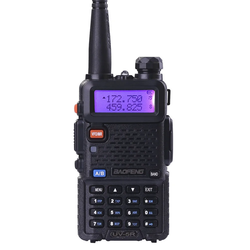 BaoFeng UV-5R портативная рация Профессиональный CB радио Baofeng UV5R трансивер 128CH 5 Вт VHF& UHF Ручной Охота+ USB программный кабель