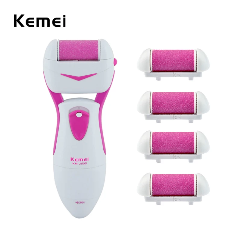 

High Quality Portable Foot Care Pedicure Callus Remover Sawing File Electric Foot File + 4pcs Roller Heads Foot Care Tool