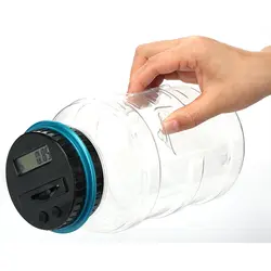 Цифровой ЖК-дисплей подсчета ящик для хранения монет показывая Jar Сохранение Пот деньги Коробки встроенный звуковой механизм украшения