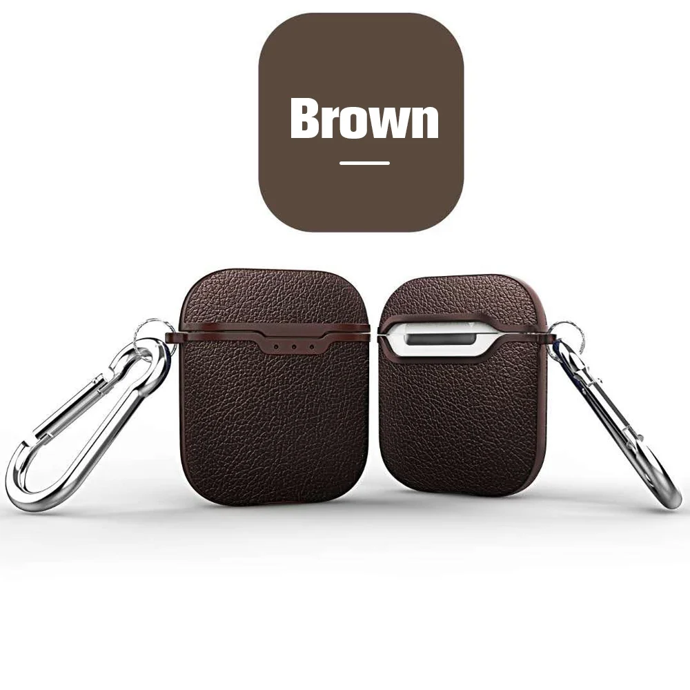 Беспроводные наушники Bluetooth чехол для Airpods чехол силиконовый роскошный защитный чехол Аксессуары для Apple iPhone чехол для зарядки - Цвет: Brown
