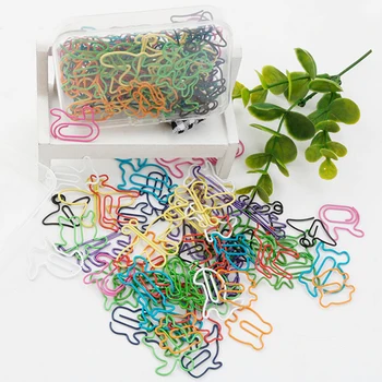 

60pcs Funny Multicolor Animal Shaped Paper Clips Set Desk Accessories for Bookmark Notebook Office School Supplies Decor