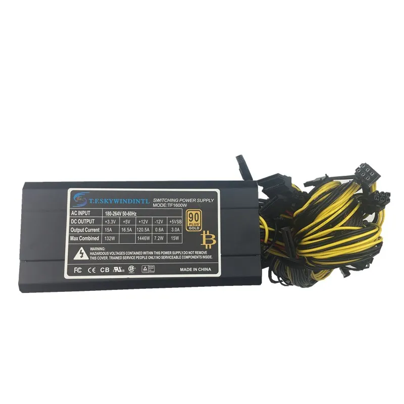 ATX 1600w 1600W PC Computer Power Supply 1600W ATX PSU For rx 470 rx 570 rx 480 serwer rx 570 bitcoin miner ethereum asic s9