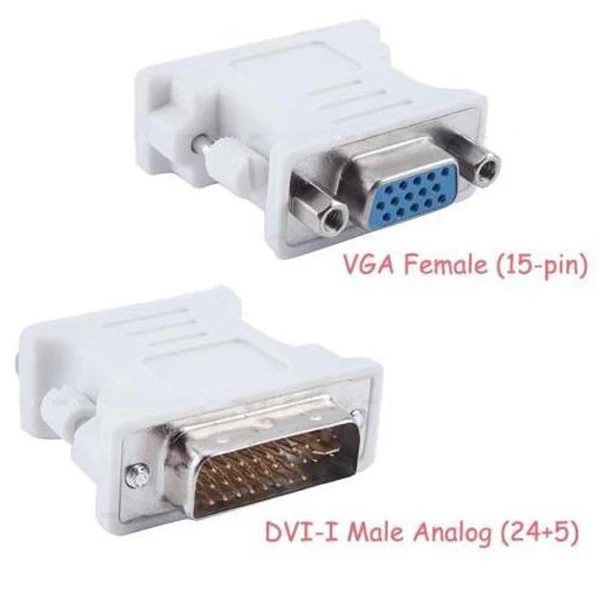 DVI-I male Analog to VGA Female 24+5 15-pin Connector Adapter Free Shipping