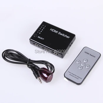 

5 Port HDMI Switch Switcher Splitter Box with Remote Control 1080P 5 in 1 out