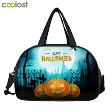 Мультяшная дорожная сумка для багажа, для костюма, для Счастливого Хэллоуина, женская спортивная сумка, сумасшедшая тыква, выходные сумки, vrouwen, мужские дорожные сумки