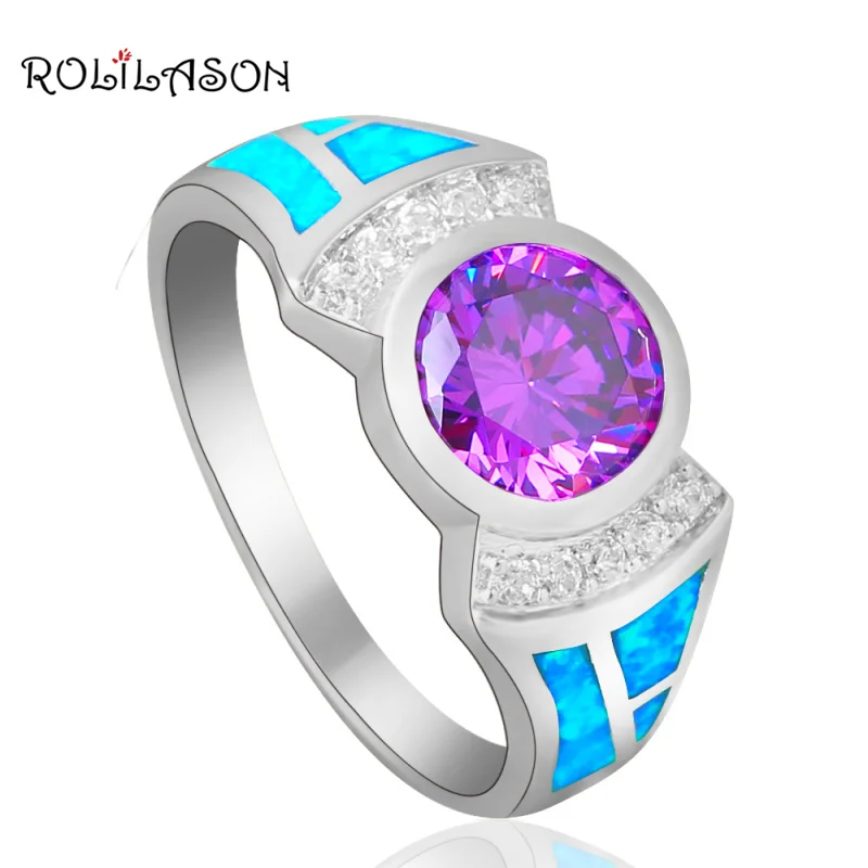 Модные кольца опал FINA Jewelry Для женщин Синий огненный Серебро Наложение
