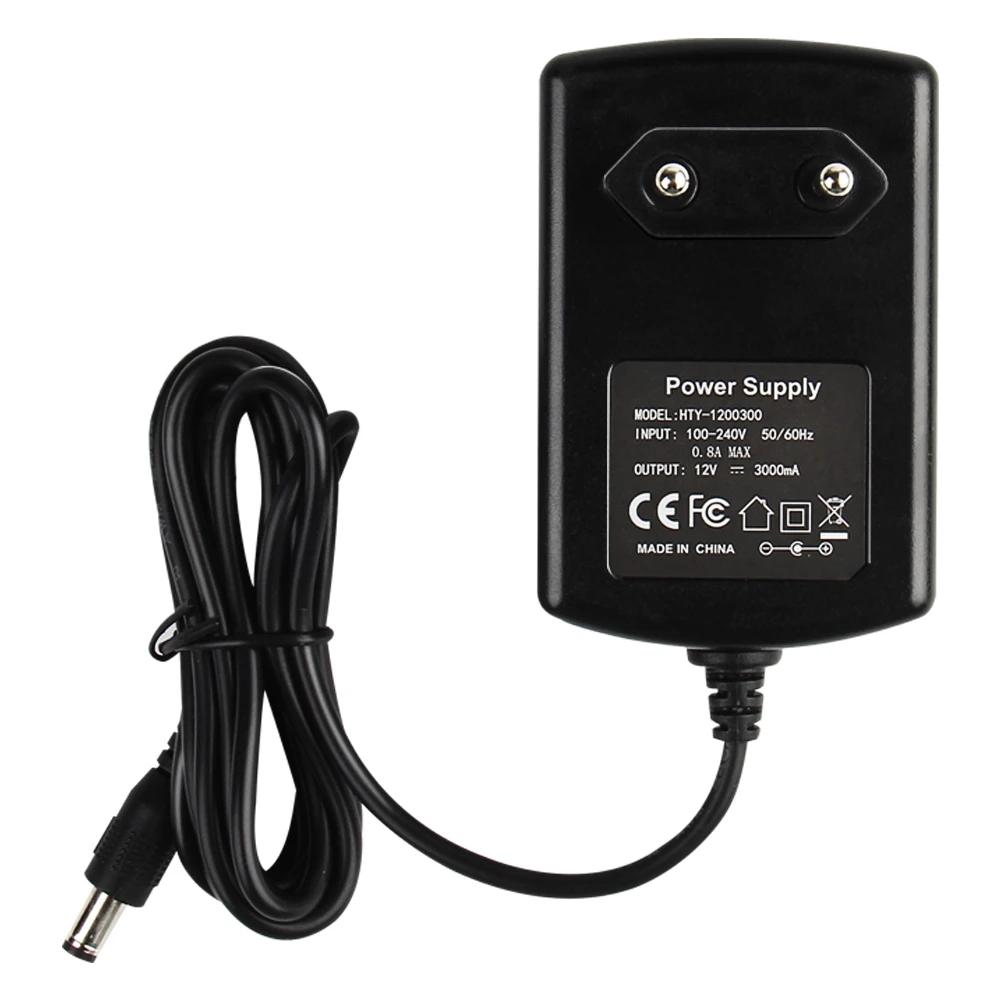 12V 3A 36W Wall Charger AC 110V 220V to DC 12V Converter Universal Power Supply Adapter for LED Strip Security Cameras Switches
